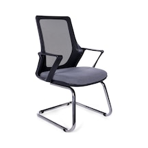 Ofisbazaar Lizz Gri Fileli Bekleme Koltuğu Ergonomik Ofis Ve Ev Koltuğu Gri Gri
