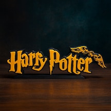 Harry Potter Yazılı 3d Dekoratif Obje 20cm Masaüstü Süs Ve Duva