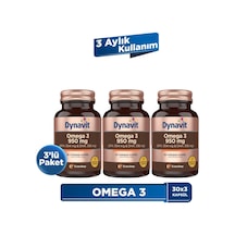 Dynavit Omega 3 950 Mg 30 Yumuşak Kapsül X3 - Yüksek Epa & Dha - 1400mg Balık Yağı