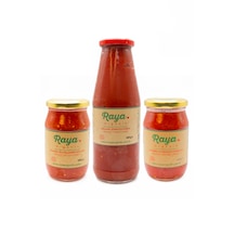 Raya Organik Organik Doğranmış Domates 345 G Rendelenmiş Domates 345 G Domates Püresi 695 G Set
