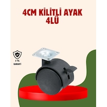 Hubrendy Tekno 4 Cm Kilitli Döner Ayak 4 Adet Sehpa Ve Mobilya Ayağı 16063626
