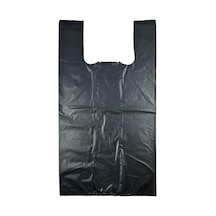 Kalın Siyah Poşet Büyük Boy Hışır Atlet Poşet Market Manav Poşeti Çöp Poşeti 1 Kg