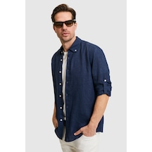 U.S. Polo Assn. U.s. Polo Assn. Erkek Lacivert Gömlek Desenli 50319065-vr033