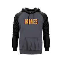 Lebron J. Yazı Gri Renk Reglan Kol Sweatshirt Gri