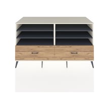 Kronos Konsol 6 Raflı 2 Çekmeceli 176x59x99 Aytaşı-antrasit/çam Antrasıt/atlas Çam - Aytası