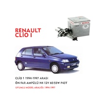 CLİO 1 1994-1997 ARASI ÖN FAR AMPÜLÜ H4 12V 60/55W P43T