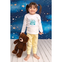 Pia Baby İsme Özel Erkek Çocuk Pijama Takımı %100 Pamuk Penye İsim Baskılı Kişiye Özel Çocuk Pijaması 20275s14pi Krem