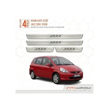 Honda Jazz 2001-2008 Uyumlu Satine Krom Kapı Koruma Eşiği 4 Parça