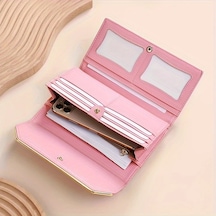 Willowhaven 2025 Yeni Model Kadın Büyük Kapasiteli Orijinal Tasarım Kırmızı Coin Klasik Siyah Cüzdan Klasik Siyah