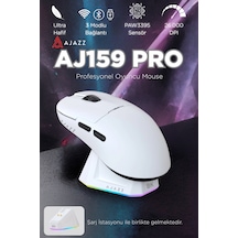 Aj159 Pro Kablosuz 3 Modlu 8.000 Hz-26.000dpı Oyuncu Mouse Paw3395 Sensör Rgb Şarj Istasyonu Diğer