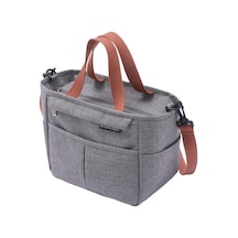 Taşınabilir Yemek Kabı Yalıtımlı Termal Çanta Piknik Gıda Gri