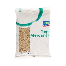 Aro Yeşil Mercimek 1 Kg - Yassı Şekilli, Az Nişastalı Bakliyat 2'li Ekonomik Paket - 2 Adet Tarı