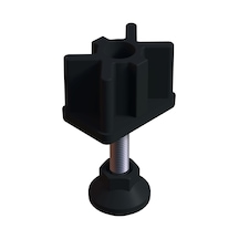 Cateksss 40x60 Mm Plastik Rotil Ayak - Profil Ayağı Tezgah Ayarlı Ayak Siyah - 44 Lü Paket