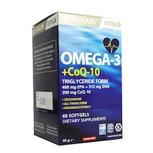 Nutraxin Omega 3 Takviyesi Koenzim Q10 60 Kapsül