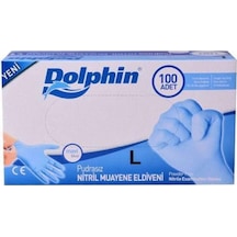 Dolphin Pudrasız Mavi Nitril Muayene Eldiveni 100'lü