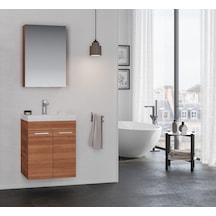 Orka Enez 65 Cm Mdf Teak Banyo Dolabı Takımı Diğer