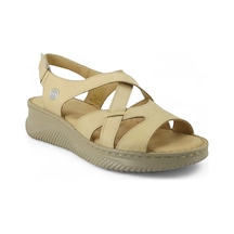 Mammamia D25ys-2370 Deri Comfort Kadın Sandalet Bej