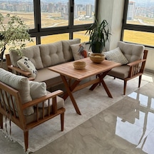 Masif Ahşap Balkon Mobilya