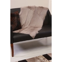 Bej Deri Koltuk Şalı 70X140