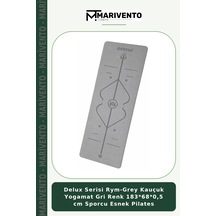 Delux Serisi Rym-grey Kauçuk Yogamat Gri Renk 183 68 0,5 Cm Sporcu Esnek Pilates