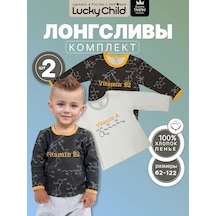 Lucky Child Çocuk Büyük Kollu Üst Takımı 2'li Set 439138552 SIYAH