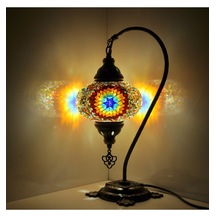 Osmanlı Çok Renkli Hediyelik Mozaik Lamba Masa Lambası Otantik Abajur