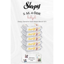Sleepy Sensitive Islak Bebek Mendil 50'li 5 Al 4 Öde Ve Rosie Pamuk