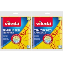 Vileda 2 Paket 3 Lü 30% Mikrofiberli Mutfak Bezi Sarı