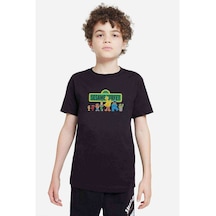 Susam Sokağı Baskılı Unisex Çocuk Siyah T-Shirt