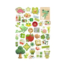40 Adet Juminocore Talı Fairycore Sticker Seti - Etiket Seti Sketchbook Yeşil