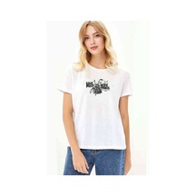 Live Fast Ride Free Baskılı Beyaz Kadın Tshirt