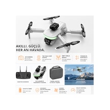 4k Kameralı Katlanabilir Drone, 6 Eksen Jiroskop, Yükseklik Sabitleme, Optik Akış, 360 Takla Modu, Taşıma Çantalı , Tek Tuşla Geri Dönüş Özellikli Beyaz - 889590495