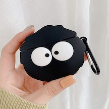 Airpods Pro İçin Kılıf Cartoon Figürlü Silikon Crtn-fgr-sswtri Airpods Pro İle Uyumlu Kılıf - Siyah - Beyaz