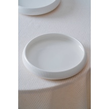 Bianco Perla Porselen Yuvarlak Tabak - 18 Cm Beyaz