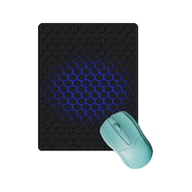 Sonictouch Mavi Siyah Petek Desenli Kaydırmaz Gaming Oyuncu Masaüstü Dikişsiz Mouse Pad/ped Altlık