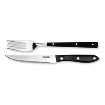 Pirge Steak/biftek Bıçağı & Çatal Seti 12 Cm