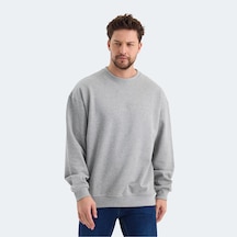 Slazenger VADIK Oversize Erkek  Gri Sweatshirt