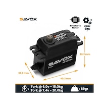 Savox Sb2271sg-be Black Edition Digital Servo Brushless Motor High Voltage Çelik Dişli