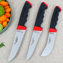 Lazbisa Soft Grip 3 Parça Mutfak Bıçak Seti Et Ekmek Sebze Meyve