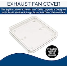 Broan Nutone Fg701s Evrensel Temiz Kılıf Banyo Egzoz Yükseltme Izgara Kapağı, Beyaz Banyo Fanı