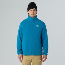 The North Face M Glacier Fleece 1/4 Zip Jacket Erkek Polar-30533 Mavi