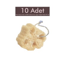 10 Adet Kabak Lifi Doğal Bulaşık Süngeri Banyo Kesesi Loofah Sponge İpli Kabak Kesesi Kalın Büyük
