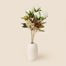 Deco Gül 7'li Dal Çiçek - Beyaz - 43 Cm Çok Renkli