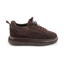 Kahve Hakiki Deri Erkek Sneaker E01401083202 Kahve