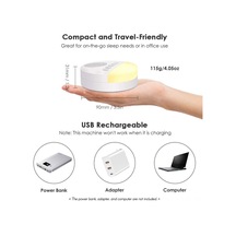 Geekyou Yetişkin Ve Bebek Uyku Alıcı Cihazı - 6 Ses Efekti, Yumuşak Işık, Zamanlayıcı Ve Dahili Pil Beyaz Ve Gri