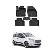 Ford Tourneo Connect 2-3 2014-2023 Uyumlu 4d Havuzlu Paspas Kauçuk Siyah 5 Parça