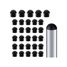 Fortunelane 30 Adet 19 Mm Plastik Boru Kapakları - Bahçe Mobilyaları Korumalı Siyah Set, Metal Sandalyeler İçin