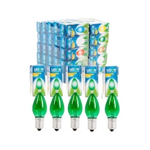 2 Adet 7w Parfüm Ampul E-14 Duylu Yeşil Renk