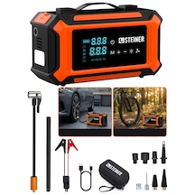 Steiner 36v Şarjlı 20.000mah Araç Akü Takviye Cihazı 150 Psı Işıklı Dijital Ekranlı Lastik Şişirme Hava Kompresörü 7 İn 1 Çantalı