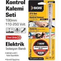 Profosyonel Kontrol Kalemi + Elektrik Bandı Sgs 2'li Set